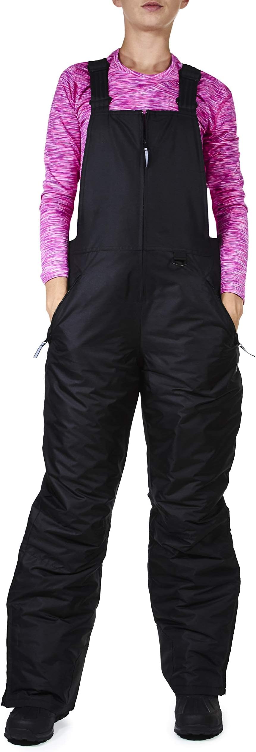 Arctic Quest Womens Ski Snow Bibs Pants Insulated Water Resistant Overalls Snowboarding Winter Waterproof Pants Women