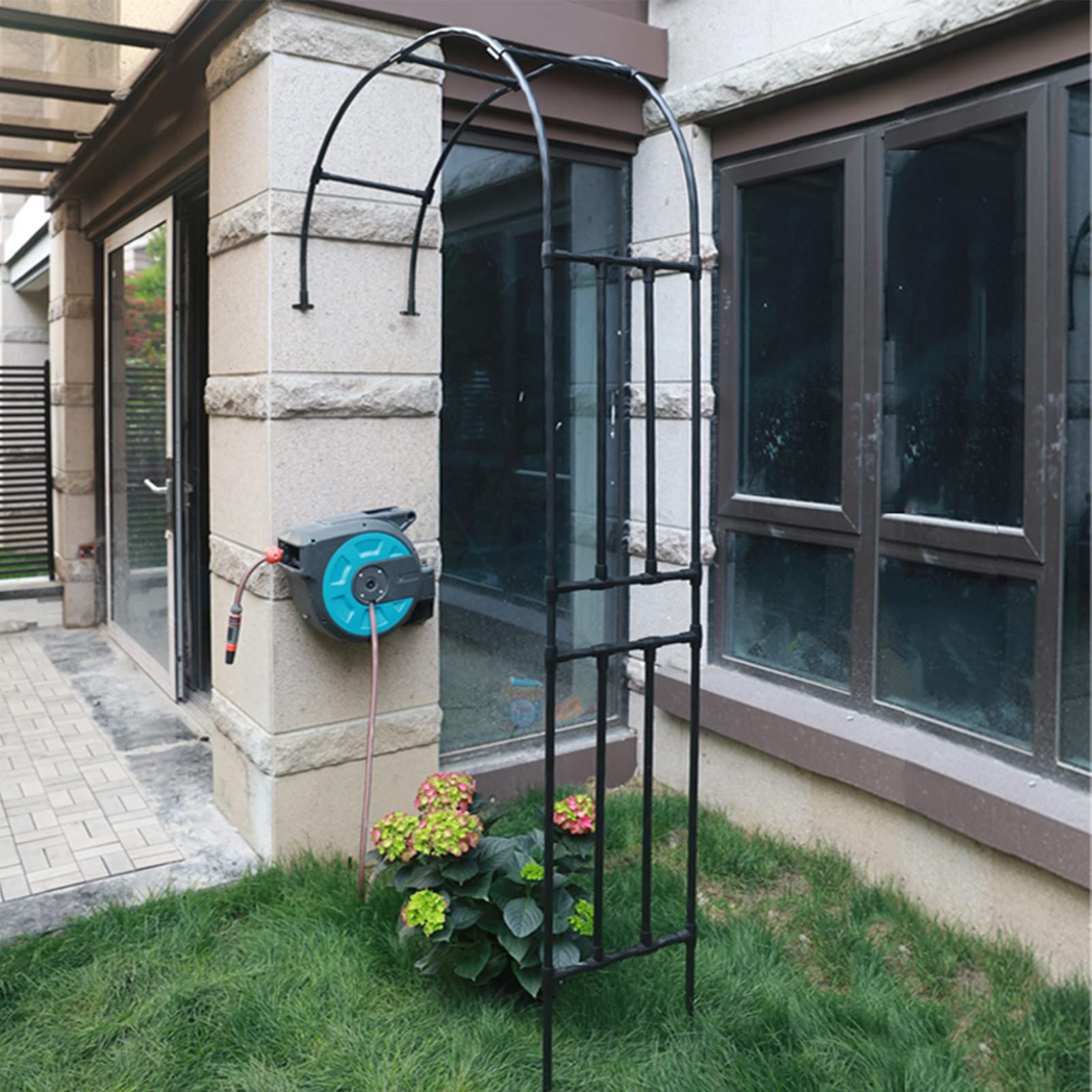 BUKLIYN Halbbogen Rankgitter Aus Eisen – 119,4x240 Cm, Für Kletterpflanzen Im Garten | Einfach Montierbar