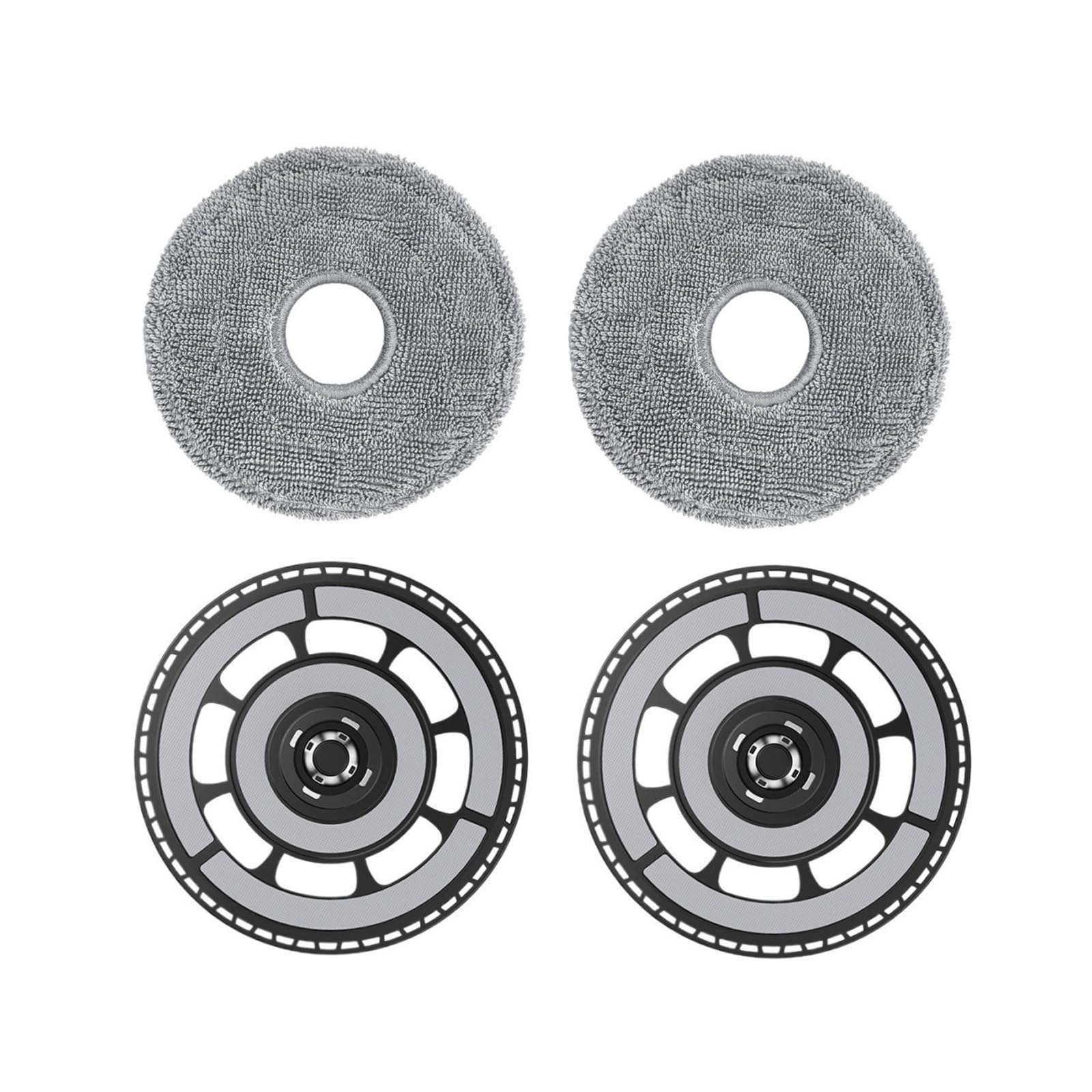 JIYUTQQ parts 2PCS Mop holders with mop, Compatible for Roborock Qrevo S Pro, Sweeping Robot Accessories