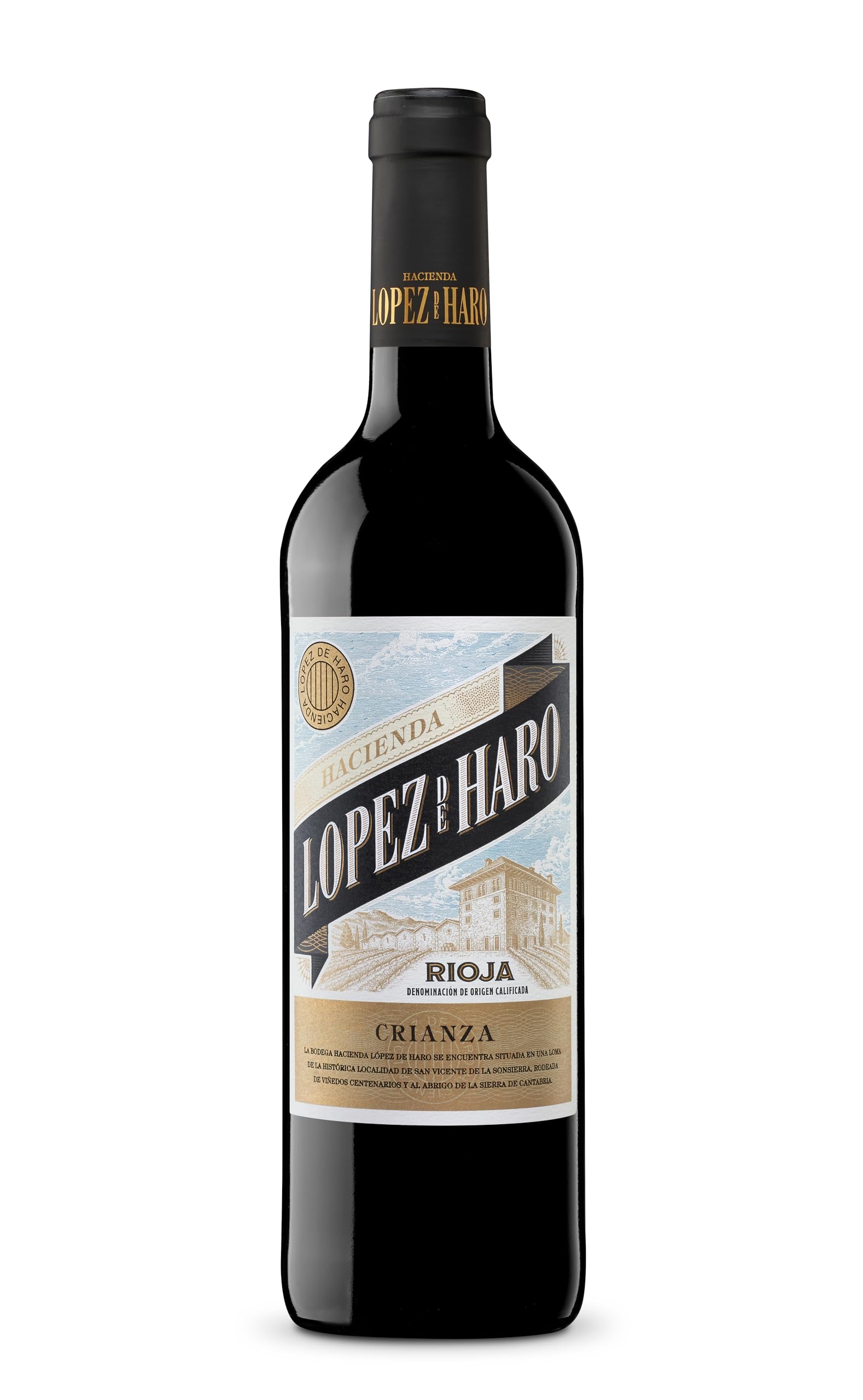 Hacienda López de Haro Crianza - vino tinto D.O.Ca Rioja- 6 botellas de 75cl.