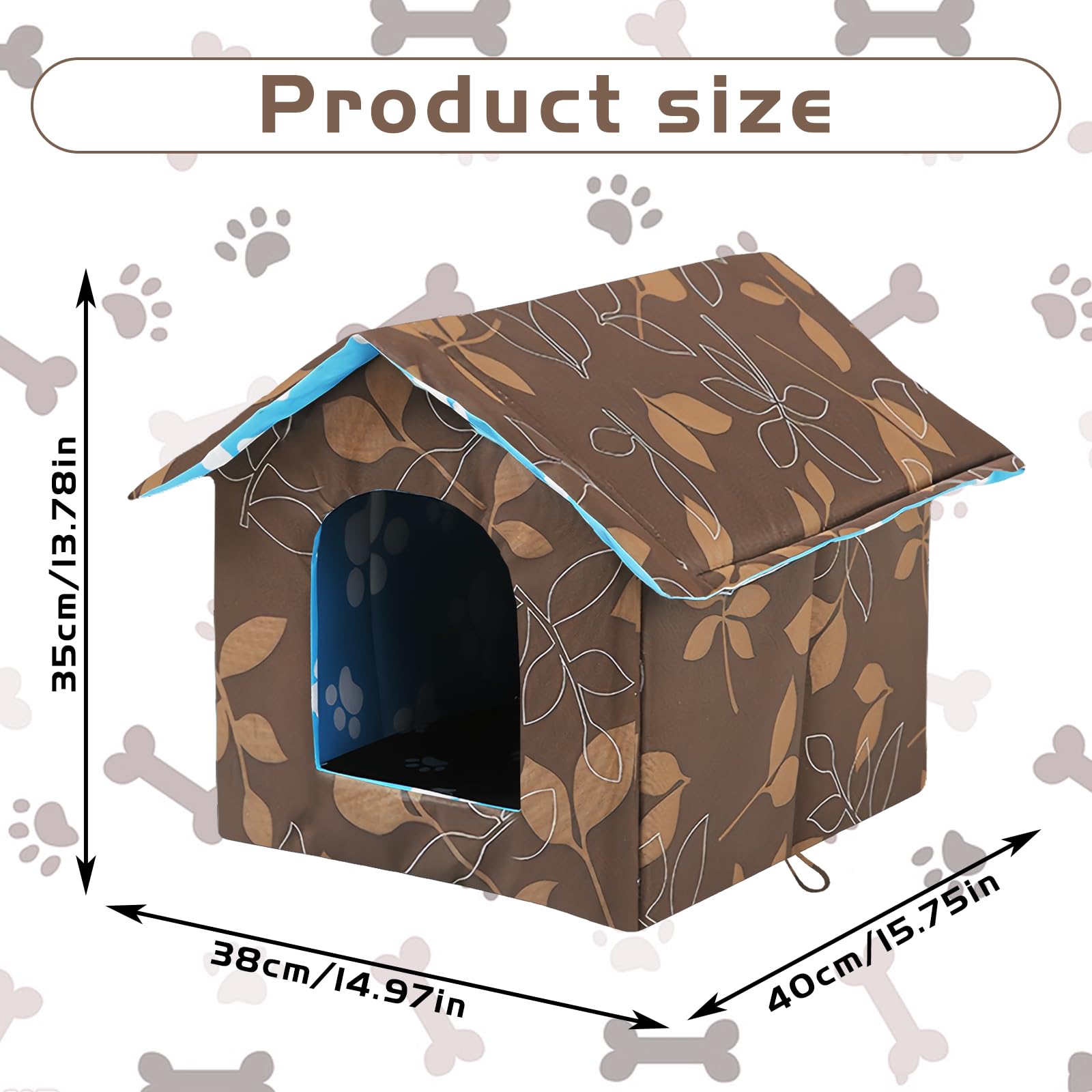 Casetta Per Gatti Esterna Wandgu | Impermeabile E Isolata | 40x38x35 Cm Con Cuscino Lavabile - Foto 12