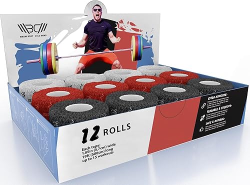 Miniatura 20 de WARM BODY COLD MIND Cinta para Pulgar de Levantamiento de Pesas de 1.85" - Cinta de Agarre en Gancho para Powerlifting, Cross Training, Cinta de 3