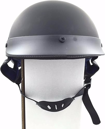 SMT-DOT Certificado negro mate negro plano compatible con medio casco Harley Davidson Chopper Cruiser Biker L B01FD30IK0