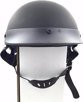 SMT-DOT Certified Matte Black Flat Black Compatible With H-D Half Helmet Chopper Cruiser Biker L [B01FD30IK0]