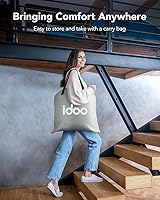 Vista 4 de iDOO - Colchón de aire tamaño matrimonial con bomba integrada, colchón inflable mejorado, ideal para campamento en casa y como cama de invitados