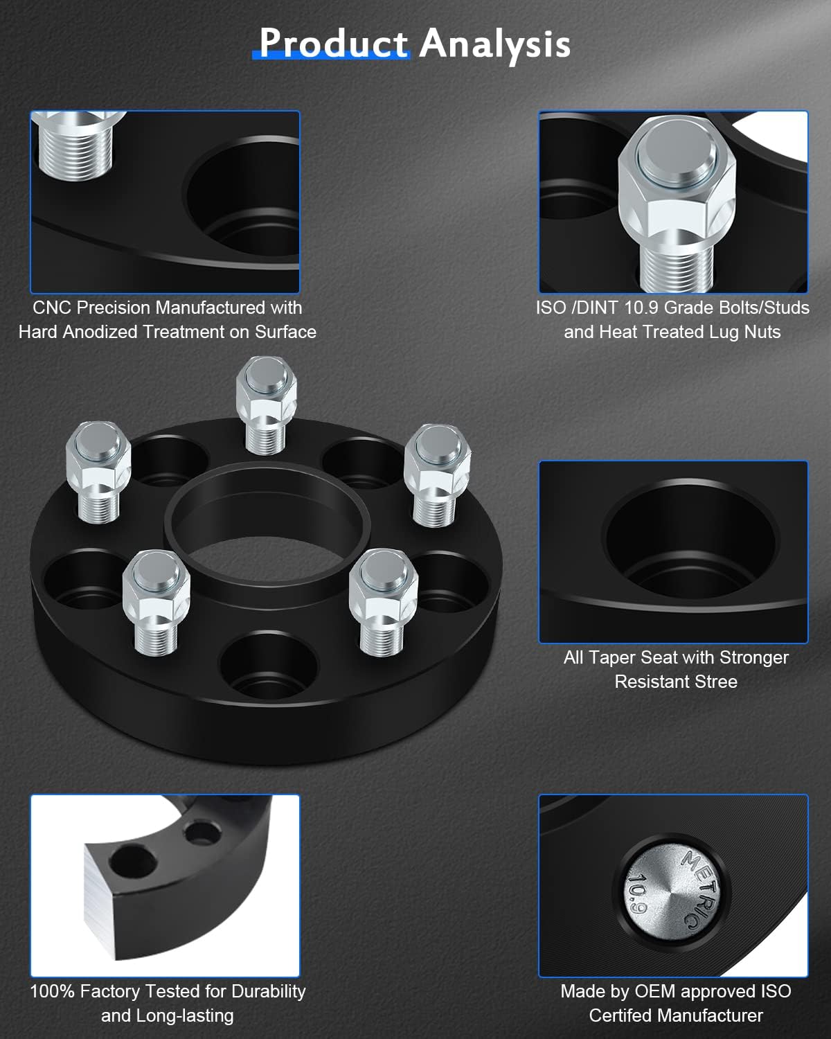 ECCPP 2PCS 5 Lug 1" 5x114.3mm to 5x114.3mm hub Centric Wheel Spacers 5x4.5 for FX35 FX45 G35 G37 I30 I35 for Altima for Maxima