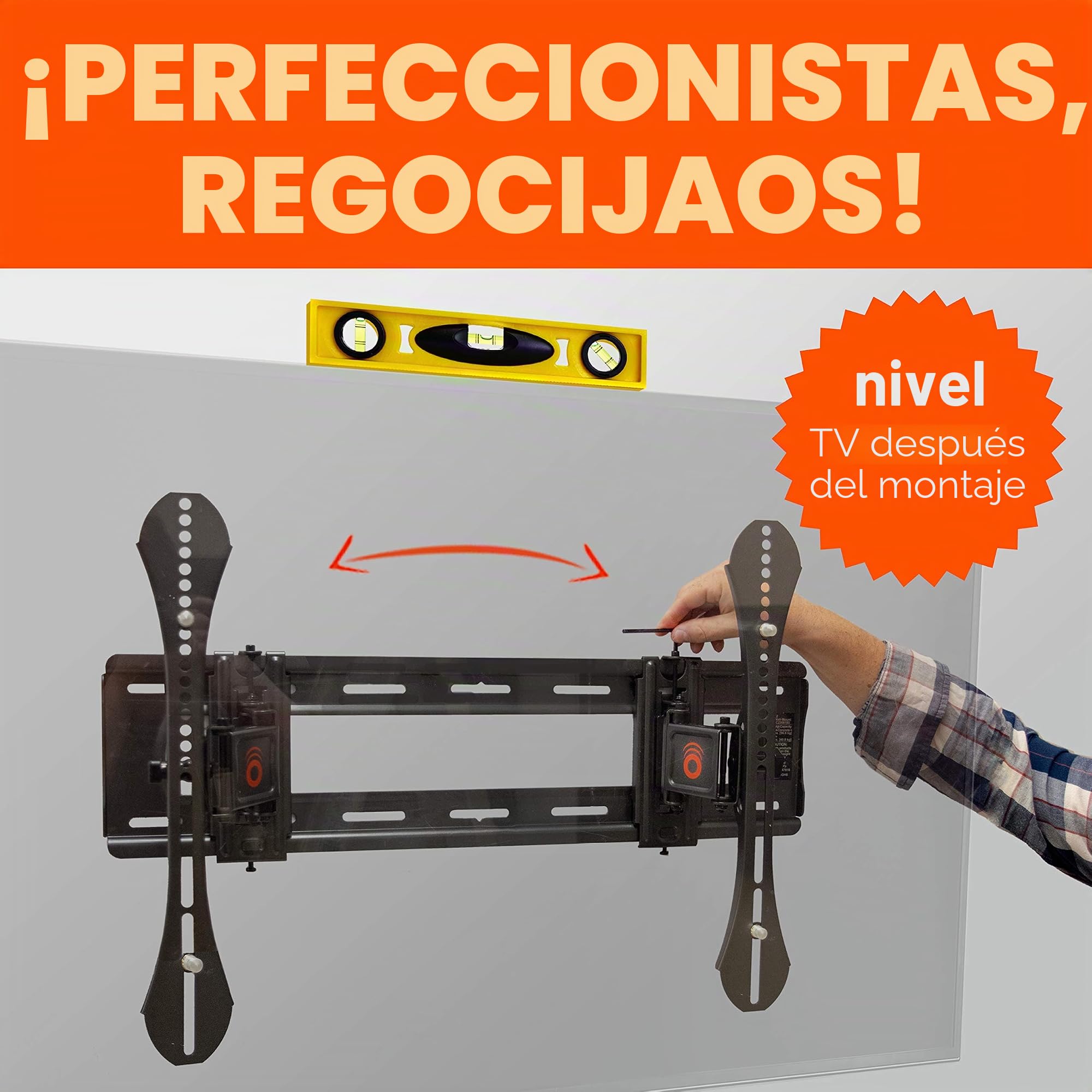 ECHOGEAR Soporte de Pared inclinable avanzado para televisores de hasta 86 Pulgadas – Rango máximo de inclinación en televisores Grandes – Ideal para Montar TV sobre una Chimenea