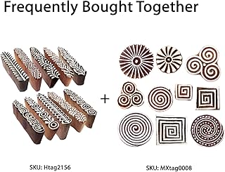 Royal Kraft Wooden Stamps – Mehndi Print Blocks (Set of 10) & Geometric ...