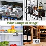 KeeKit Refrigerator Thermometer, Digital Fridge Thermometer with LCD Display, Freezer Temperature Gauge with ℃/℉ Switch, Frost Reminder for Home, Office, Kitchen & Restaurants - 3 Pack