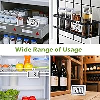 Vista 7 de KeeKit Termómetro para refrigerador, termómetro digital para nevera con pantalla LCD, medidor de temperatura del congelador con interruptor de ℃/℉