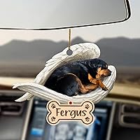Vista 52 de Chihuahua Sleeping Angel - Adorno conmemorativo de acrílico 2D personalizado para perro, regalo para la pérdida de mascotas, regalo de simpatía