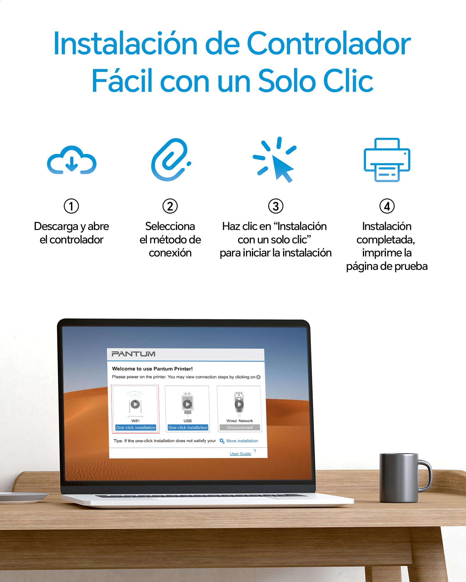 PANTUM CM2100ADW Impresora Laser Color Multifunción con WiFi, Impresión Automática a Doble Cara(20ppm, ADF, Wi-Fi Direct, Ethernet, USB), Tóner Original Incluido
