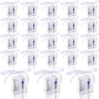 WANGDEFA 20-Piece Shot Glass Gift Box - 2.36 X 2.36 X 3.15 Inch Bags for Gifting, Wedding Favor Boxes, Holds 2.2 oz Shot Glass