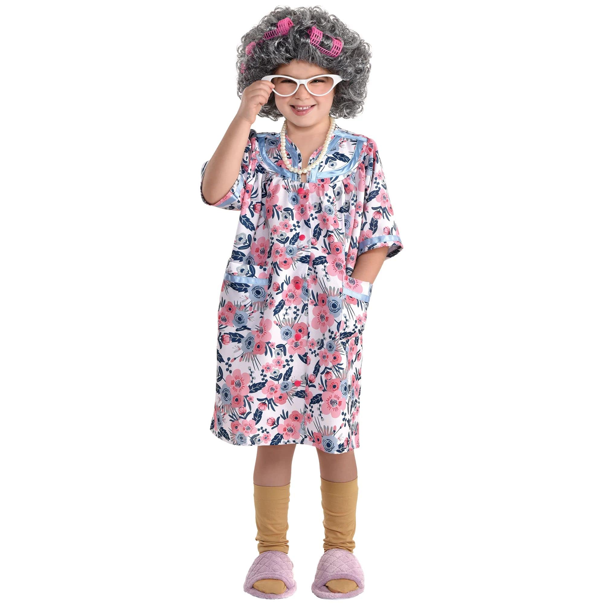 Amazon.com: Charming Multicolor Little Old Lady Girl Costume - Small (4-6)  - Adorable Dress-up Outfit - Ideal for Events, Parties & Everyday Fun (1  Pc.) : Clothing, Shoes & Jewelry