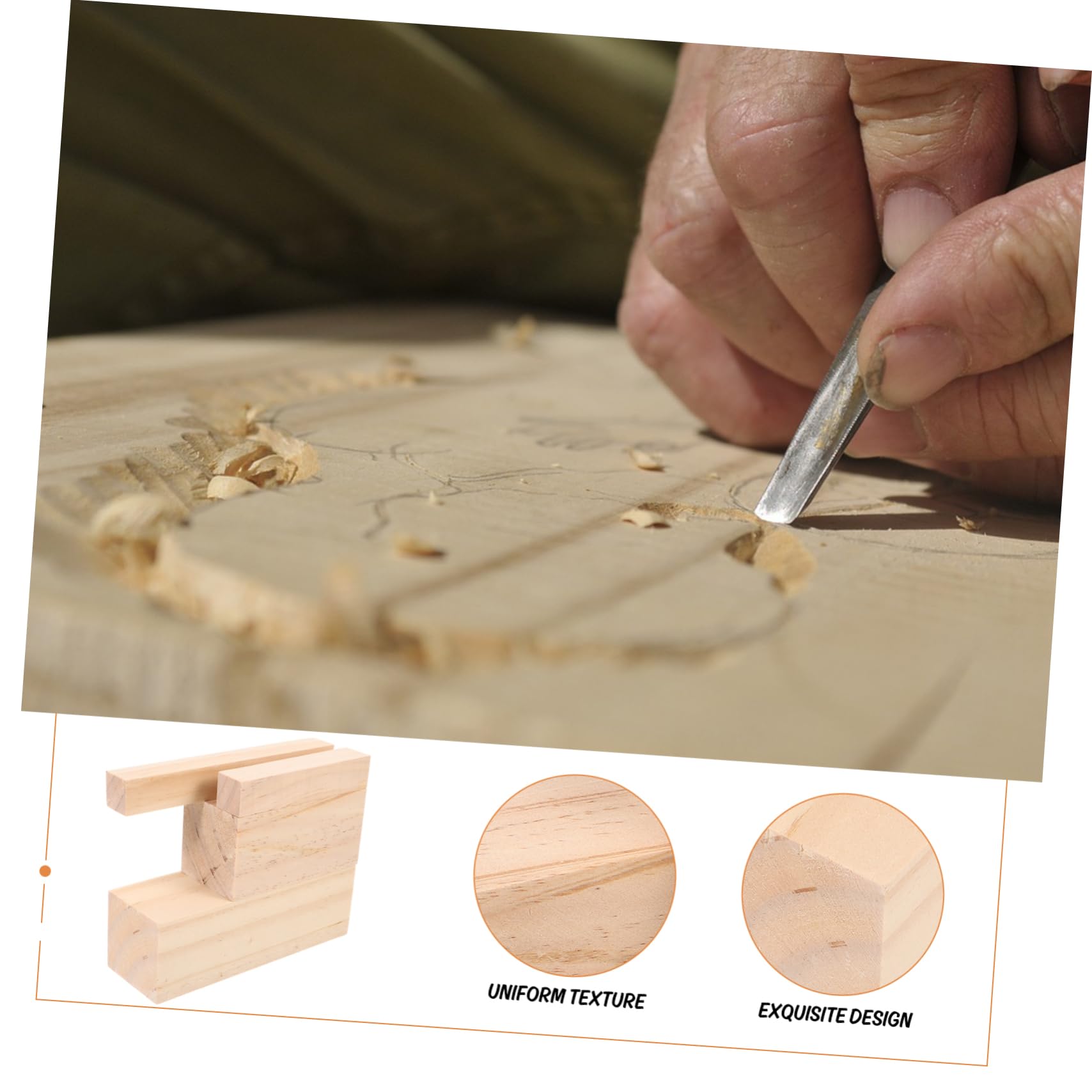 STOBOK 16 Stück Holzblöcke aus Synthetischem Material ohne Knoten Leicht zu Bemalen zum Schnitzen und Basteln für Anfänger und Erwachsene