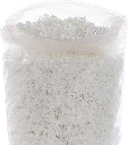 Linenspa Espuma viscoelástica triturada de alta calidad, espuma blanca para manualidades, relleno de repuesto para almohadas, puf, sillas, camas de