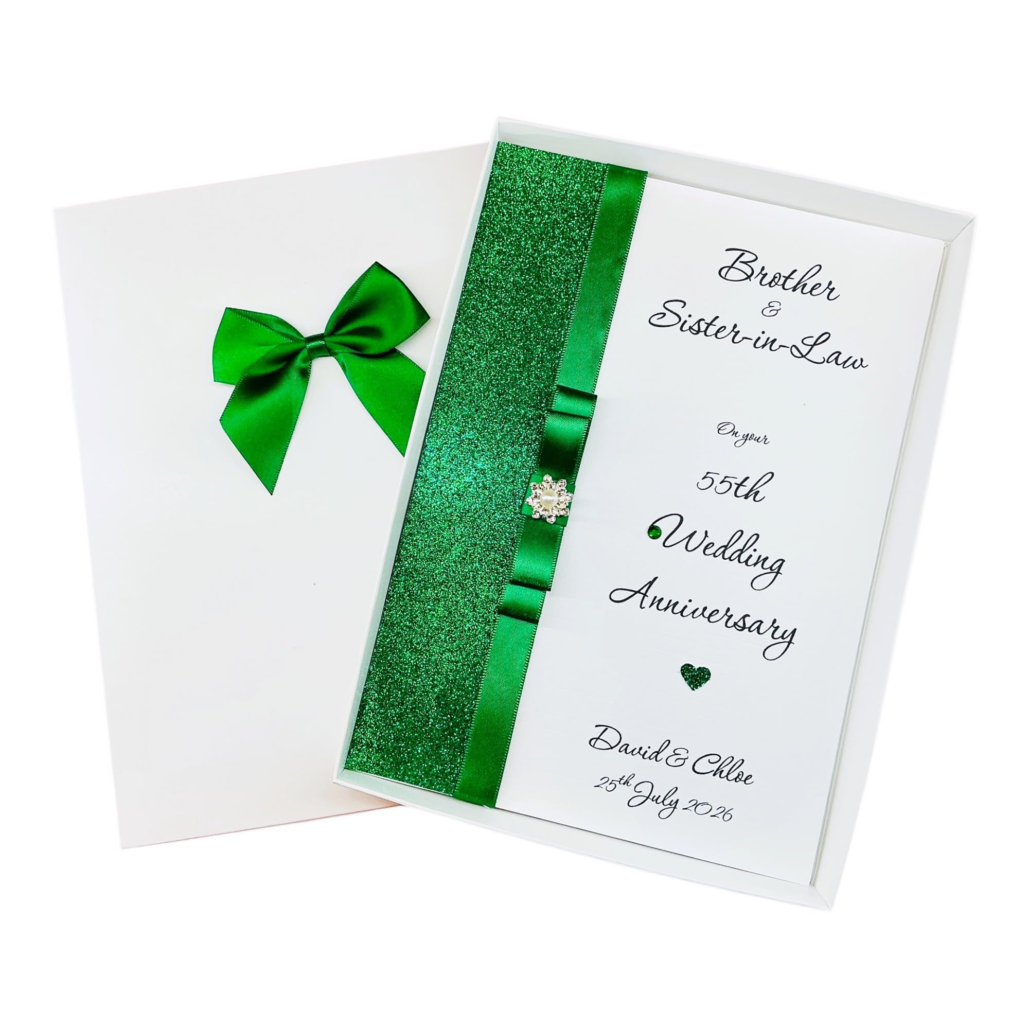 Brother & Sister-In-Law 55th Emerald Wedding Anniversary Card - LB 141