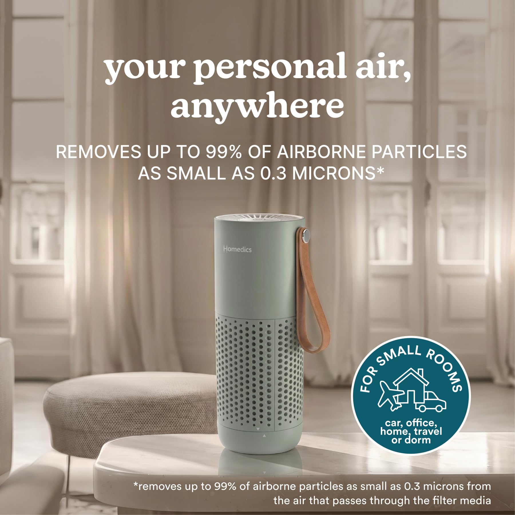 Homedics Personal Air Purifier with HEPA-Type Filter & Activated Carbon view 2