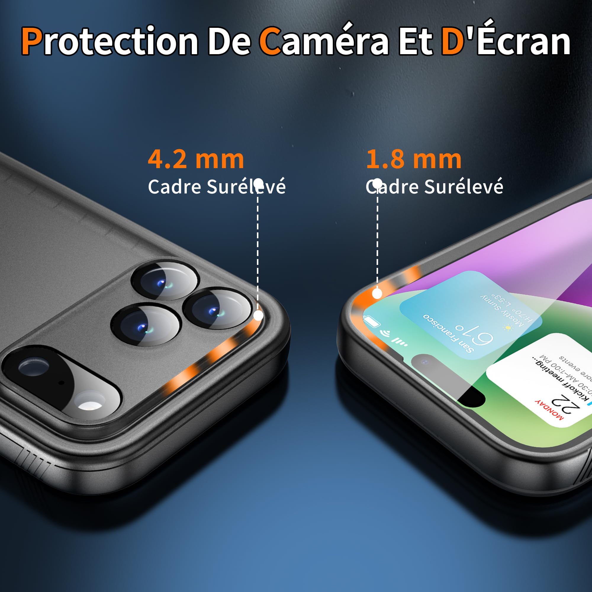 Cozycase Support Téléphone Velo Moto pour iPhone 17 Pro Etanche IP68 Antichoc - Metal Suport Vélo Route VTT Scooter Trotinette Guidon Bicyclette Sportive avec Écran Tactile Pluie Bike Holder