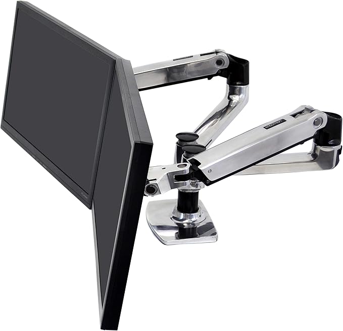 Ergotron LX Dual Monitor Arm, VESA Desk Mount for 2