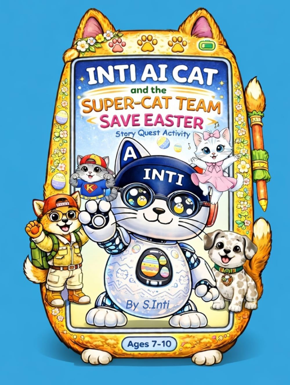Ai Cat INTI and the Super-Cat-Team Save Easter: Brain-Training. Puzzles. Quest. Mazes. Logic Games Activity Book for Kids Ages 7-10 (The Ultimate ... Quests, Stop scrolling, Focus Games.)