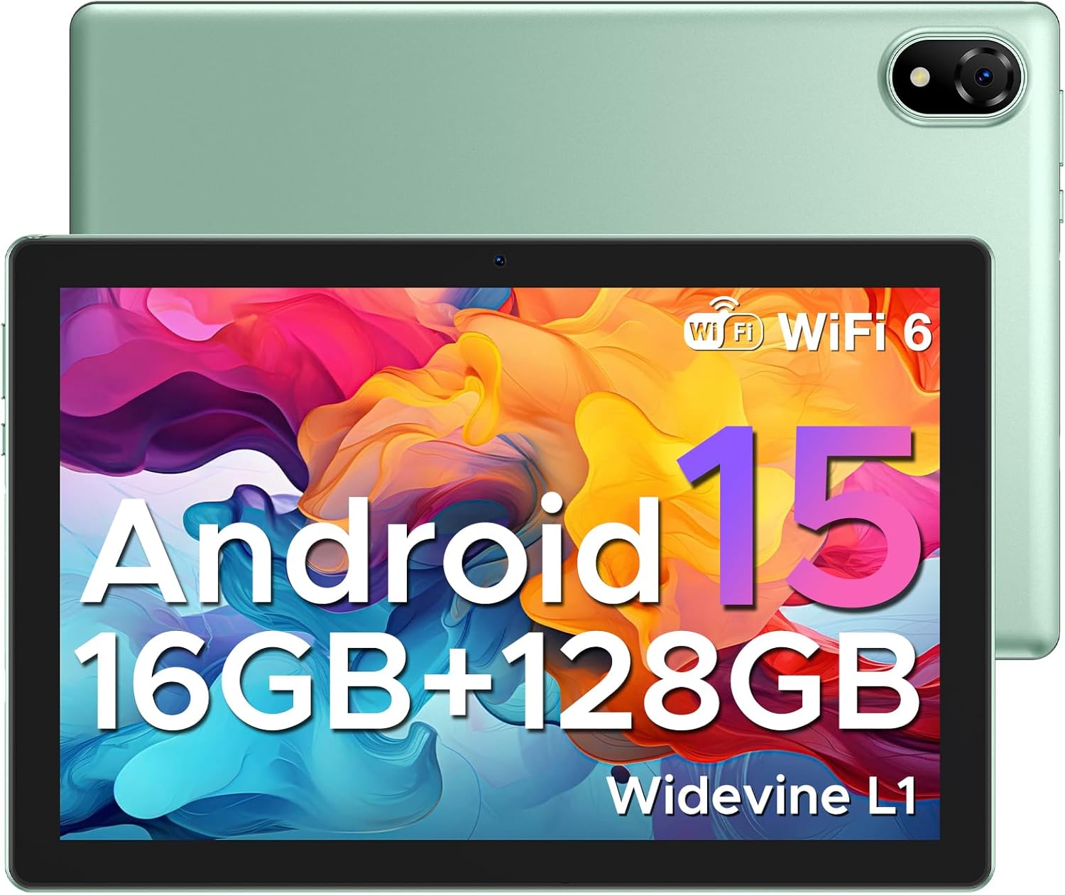 Doogee U10【2025】 10 tuuman tabletti, Android 15 tabletti 16 Gt + 128 Gt/2 Tt laajennetaan, 2,0 GHz neliytiminen pelitabletit, 5060 mAh, 1280 x 800 ips HD -kosketusnäyttö, wifi 6, kamera, 1 kamera, bt5