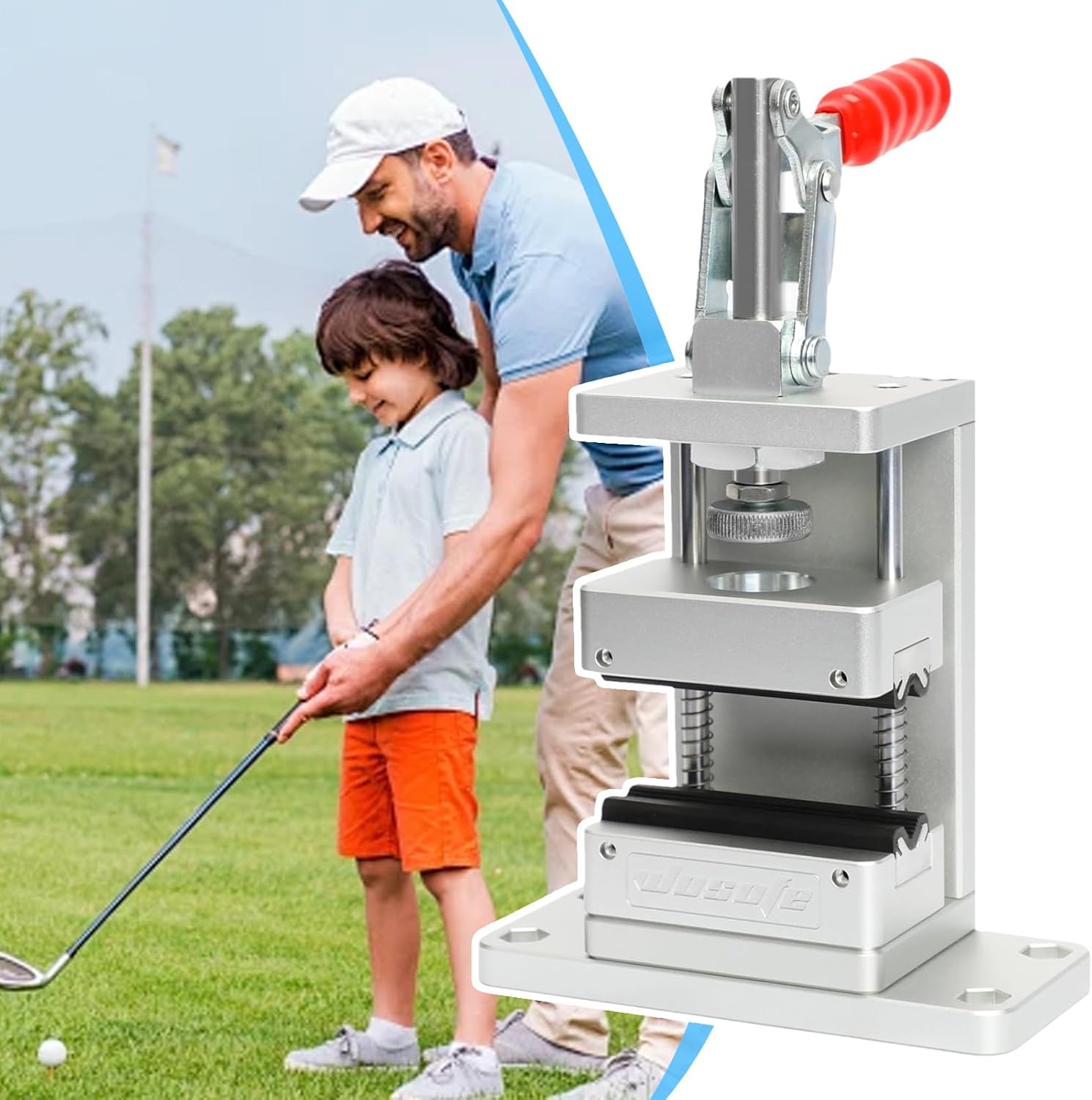 Golf Club Vise - Golf Shaft Grip Repair Clamp - Grip Regripping Tool,for Outdoor Indoor Course Practice Range Tournament Gym Backyard