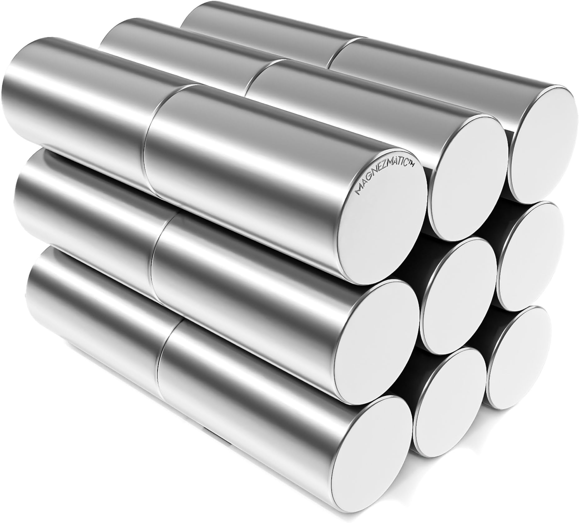 Neodymium Cylinder Magnets 6x12mm - Magnetic Pins Tacks Sticks Holder Lifter Fastener 1/4x1/2 inch Rod Magnet N48 (20 Pack)