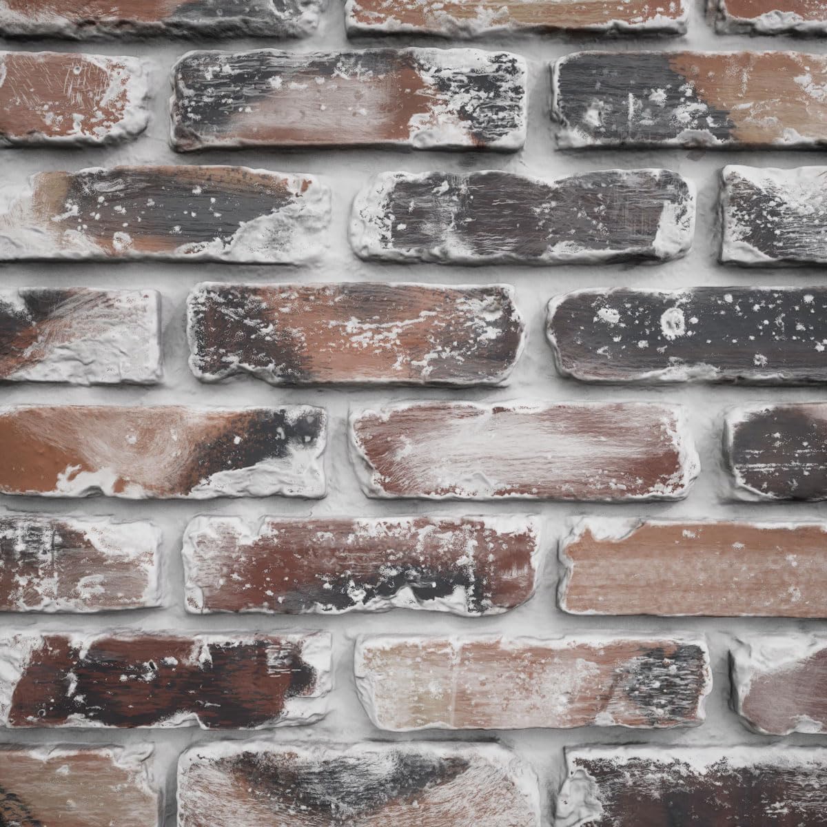 everstone aged brick faux brick panel, 46 7/8" w x 27" h x 1 1/4" d, farmhouse color