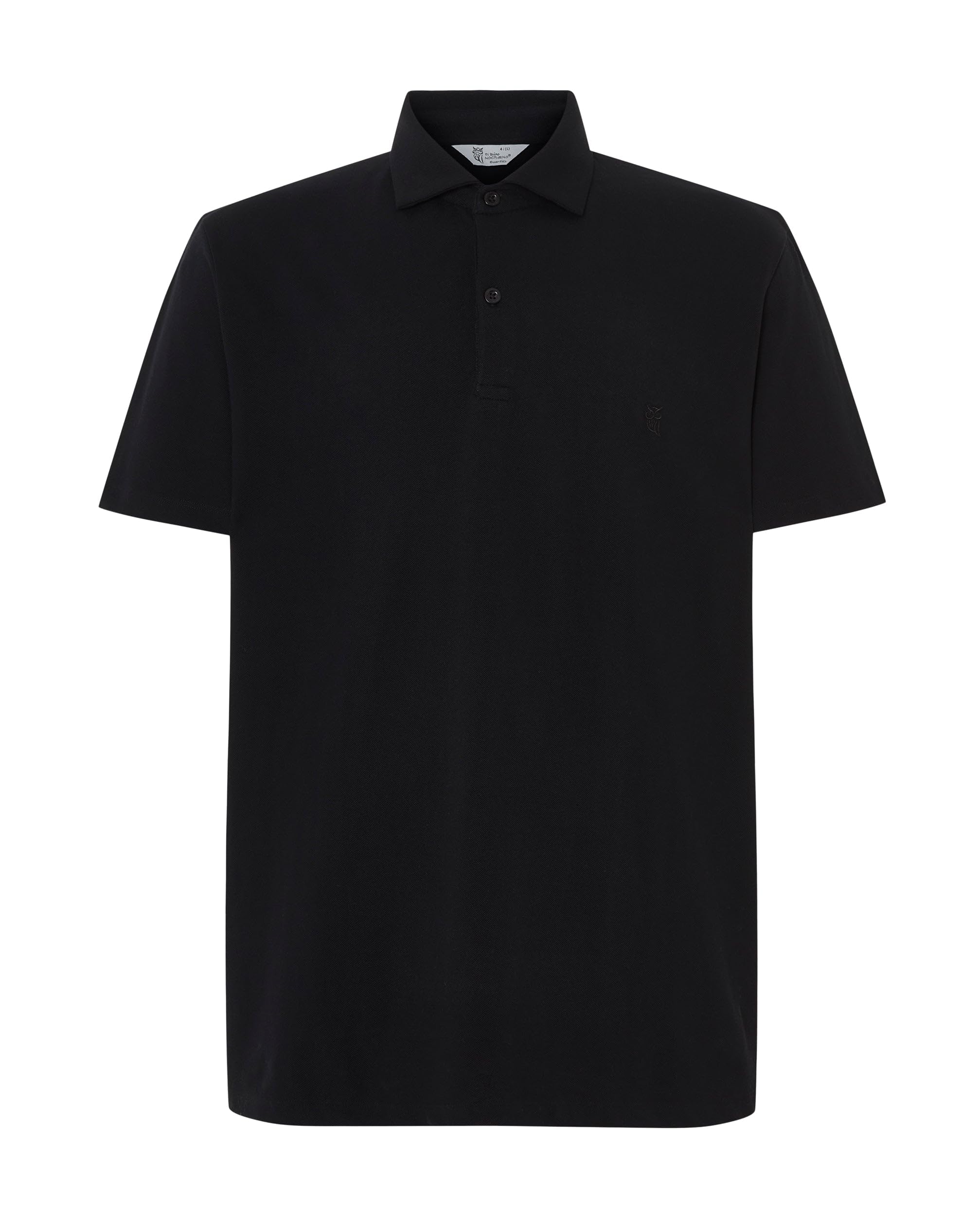 El Búho Nocturno Polo Hombre Manga Corta Algodón 100% Piqué Liso - Cuello Italiano Spread Firme Elegante - Regular Fit Holgado Largo - Deporte Casual Vestir Tallas Grandes S-5XL