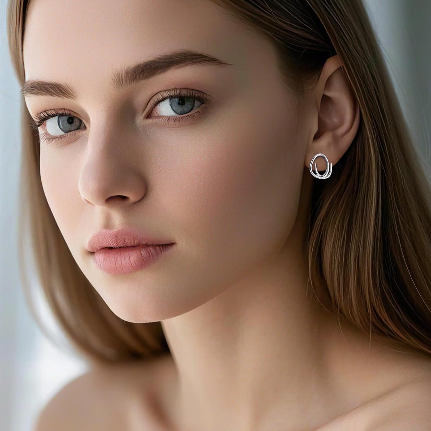 Sterling Silver Earrings for Women, Hypoallergenic Wire Stud Earrings Jewelry for Women Sensitive Skin - Image 3