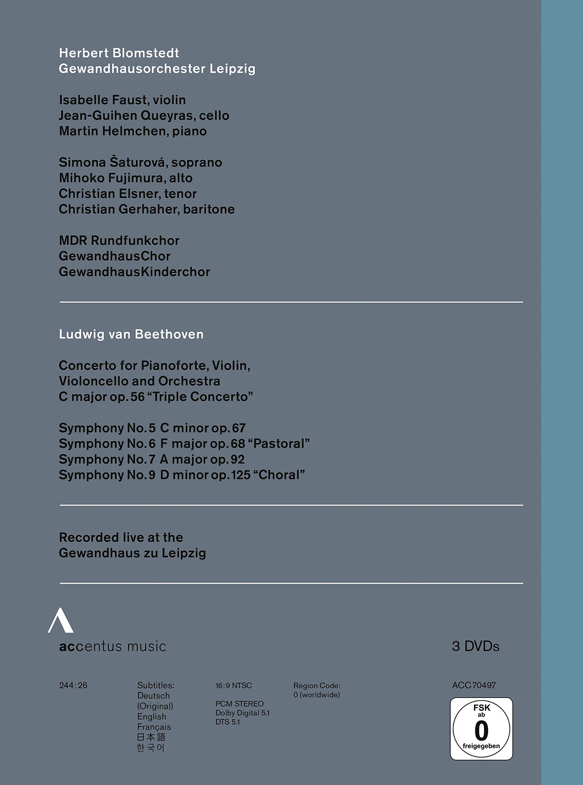 Symphonies Nn.5, 6, 7, 9 Triple Concerto