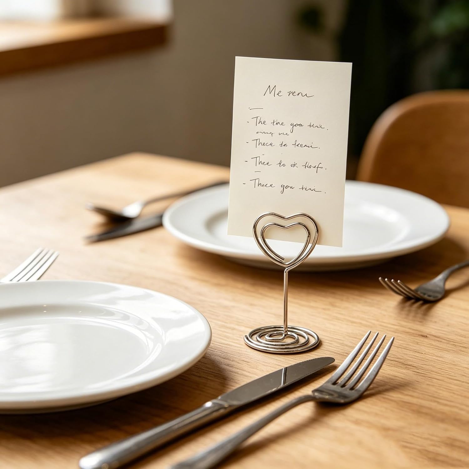 of 10 Decorative Heart Shape Table Number Clips Memo Photo Display Set Heart Shape Clip Photo Holders Clip Card Holders
