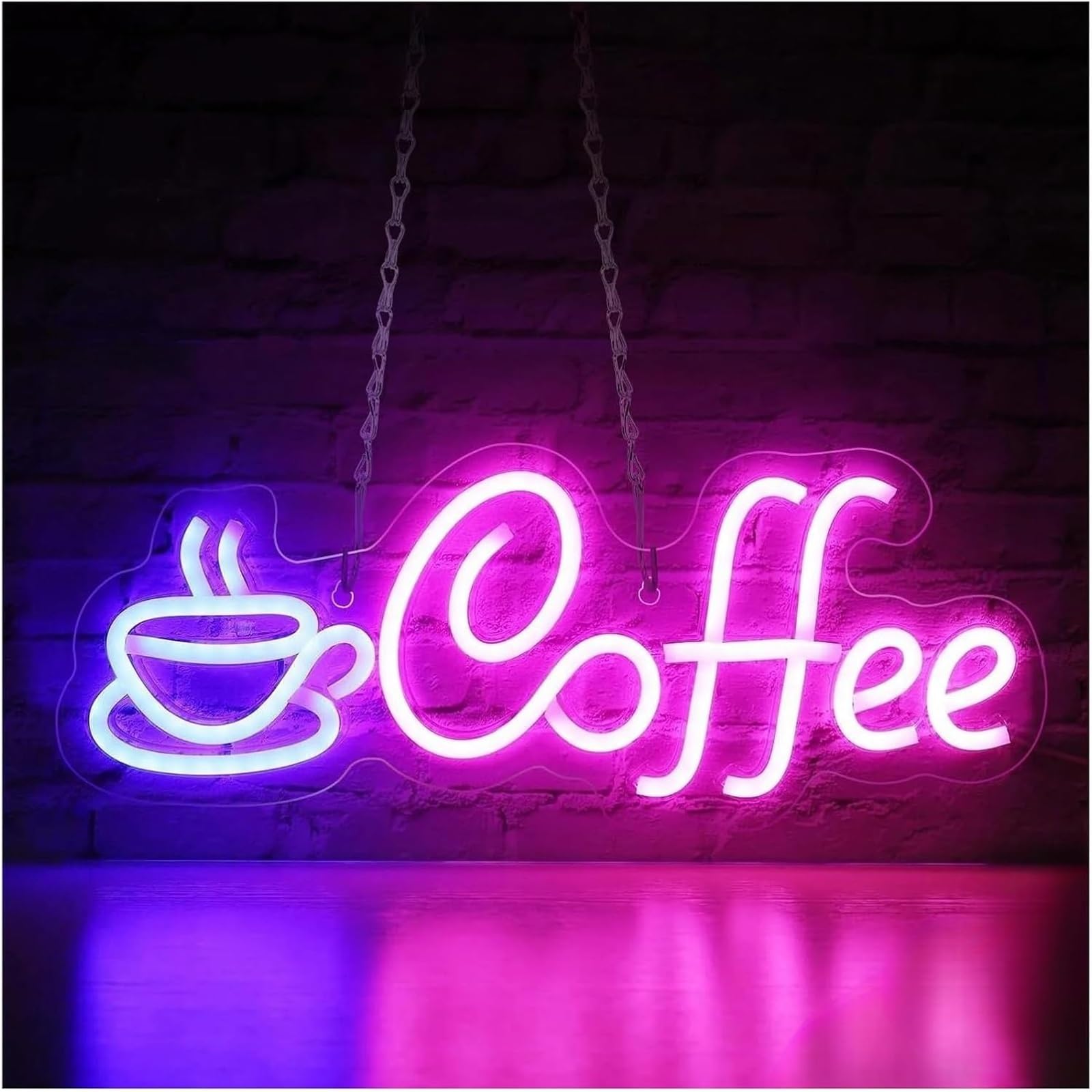 Zynther Neon lamp Neon Sign LED Coffee Light Panel Dimmable for Cafe Bar Restaurant Beer Pub 40cmx14cm