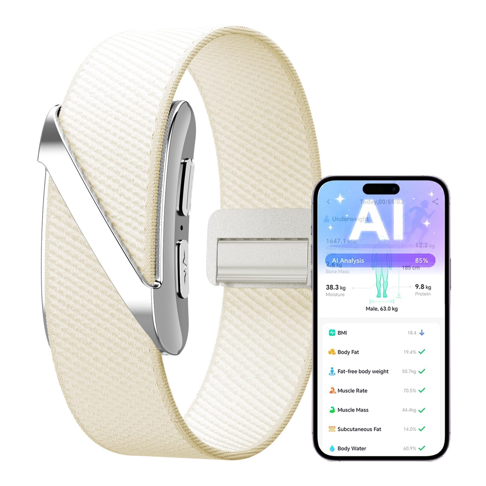 findtime Smart Band Fitness Tracker Band Health Wristband No Screen Step Counter Heart Rate Monitor Sleep Tracker Activity Tracker con Calorie Distanza Conteggio Compatibile con Android iOS