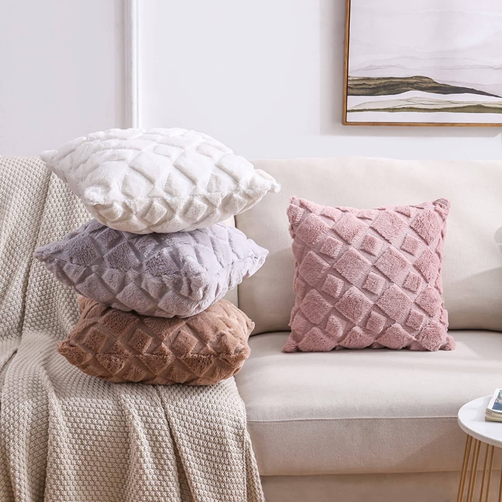 Federe Cuscino Quadrate In Velluto A Coste – Set 2 Pezzi, 45x45 Cm, Morbide E Traspiranti, Per Divano E Camera Da Letto, 517-0367 - 4