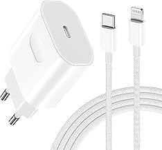 iPhone Fast Charging Cable Quick Charger 25 W USB C Charger with 2 m Lightning Charging Cable for iPhone 14 13 12 11 Pro Max Mini Plus SE X XR XS iPad, iPhone Fast Charger Power Supply Plug Adapter