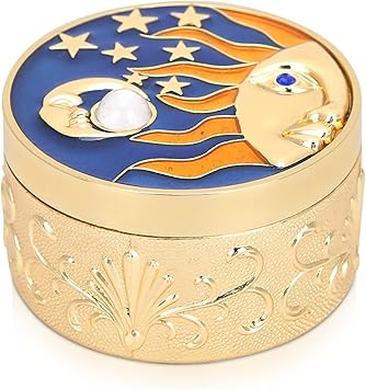 Vintage Star Moon Trinket Box