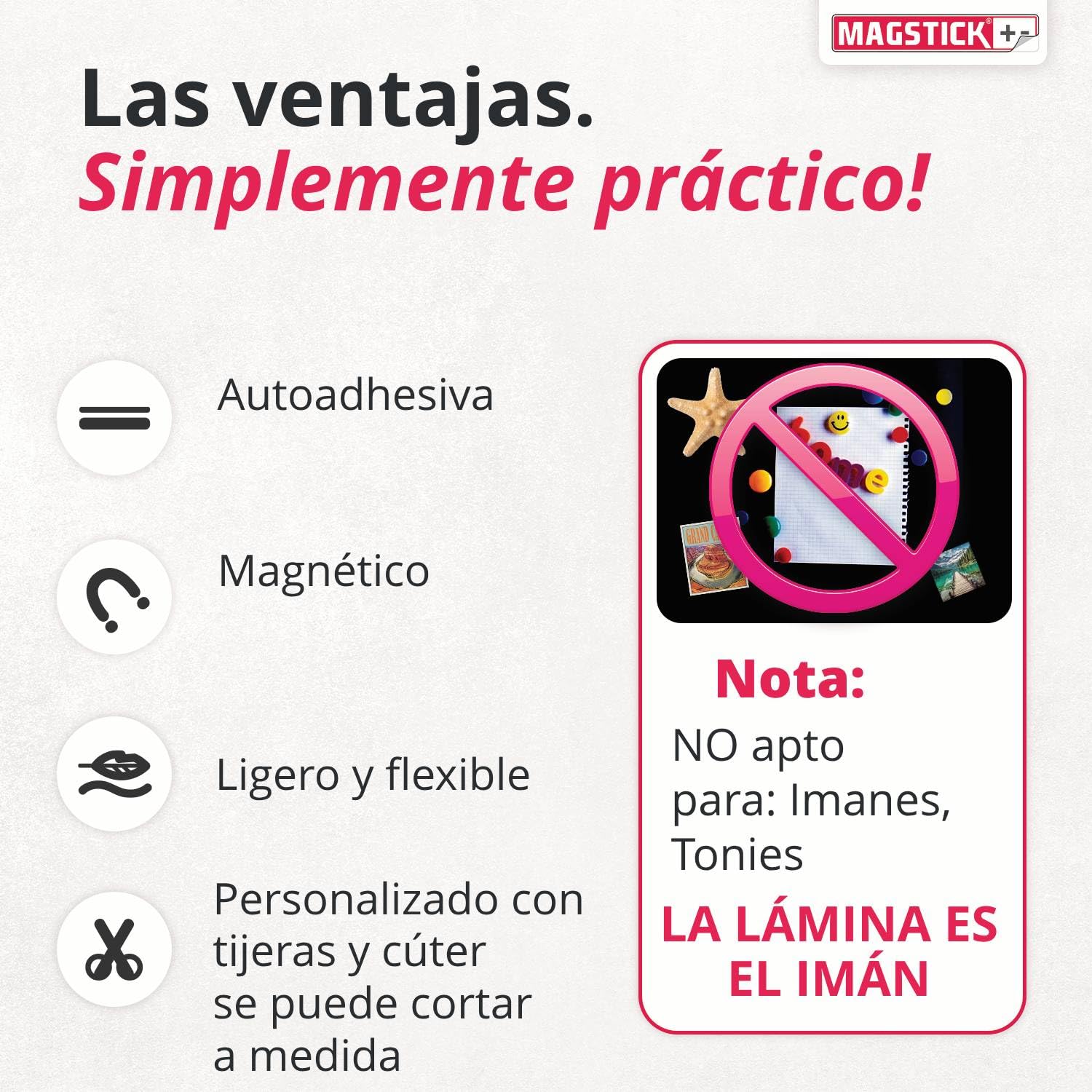 láminas magnéticas 10 unidades I DIN A5 I lámina I autoadhesiva I recortable I magnéticamente adherible I para manualidades organización I para perforar I hoja magnética I mag272