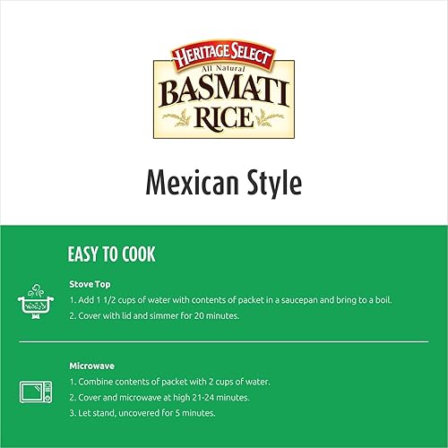 Miniatura 10 de Heritage Select Arroz basmati premium  Ajo asado y hierbas caja de 6.5 onzas (paquete de 6)  Guarnición de arroz pilaf saborizado  Sin OMG, vegano,