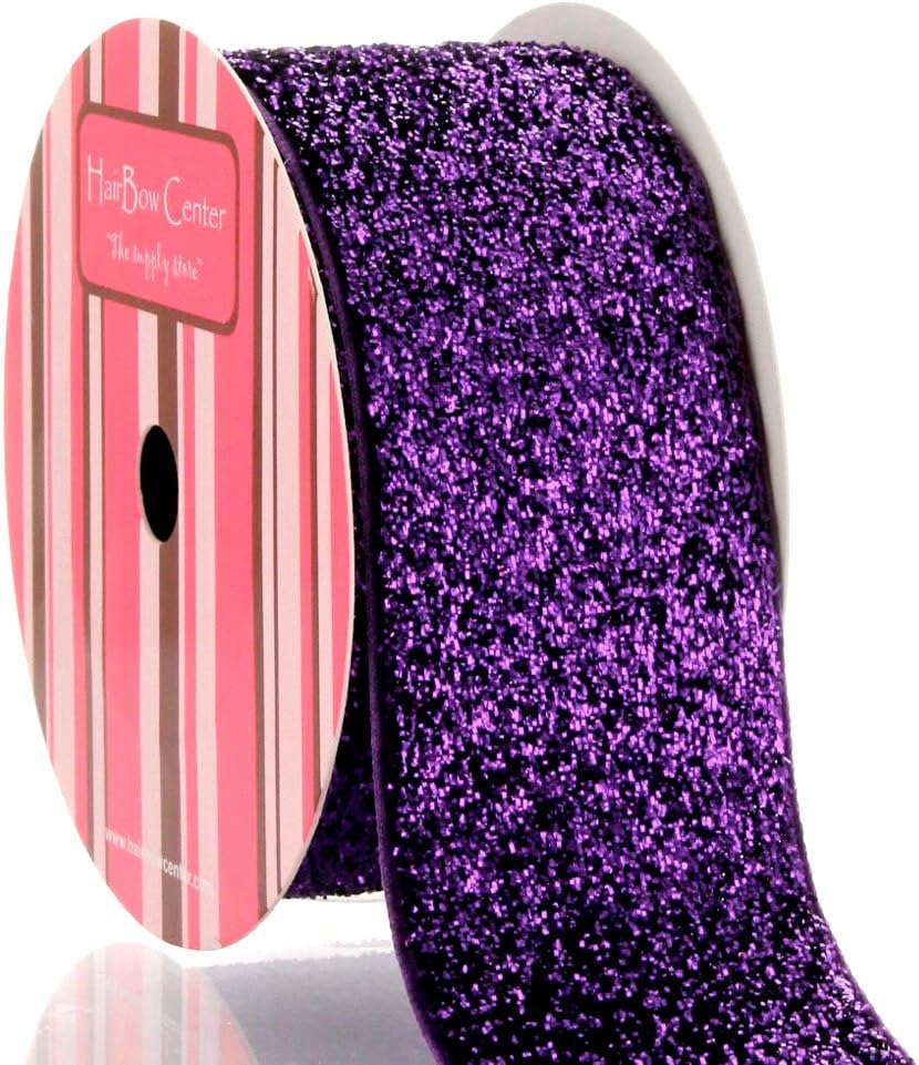 1.5" Lavender Glitter Ribbon 25yd