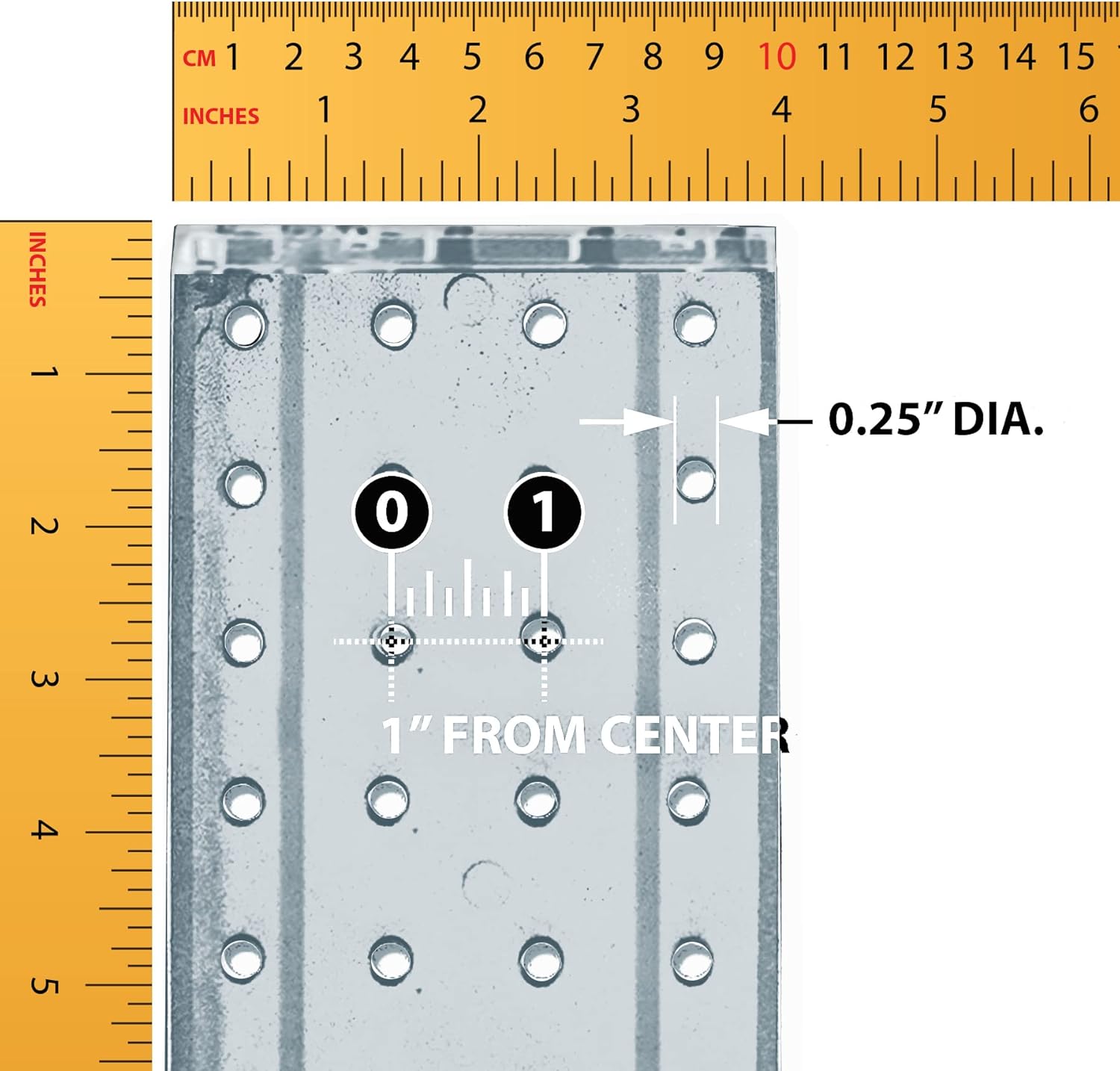 Azar Displays 700220-CLR-2C16 Four-Sided 4”W x 12” Revolving Pegboard Tower Kit Counter Display with 16-Pack of 2 inch Locking Hooks, Clear : Everything Else
