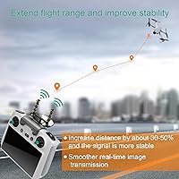 Vista 4 de Generic DJI RC Amplificador de señal de antena extensor de rango para DJI MINI 3/MINI 3 Pro con pantalla de control remoto antena amplificador