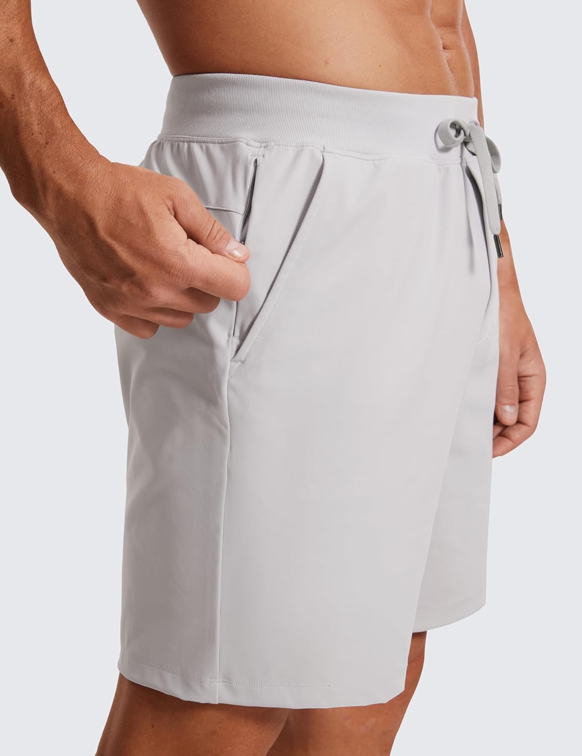 CRZ YOGA Men's Four-Way Stretch Workout Shorts - 7'' Soft Durable for Casual Athletic with Pockets - Image 4