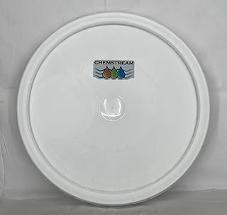 CHEMSTREAM White Reusable Solid Lid for 3.5, 5, 6 & 7 Gallon Buckets |BPA Free |Food Grade | High Density Polyethylene (HDPE) |Tamper Evident Tear Strip | 1 Pack