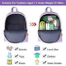 Accmor Toddler Harness Backpack Leash, Mini Unicorn Backpacks with Anti Lost Wrist Link, Cute Child Backpack Walking Leashes Keep Kids Close Rope Tether Rein for Baby Girls to Outdoor Travel