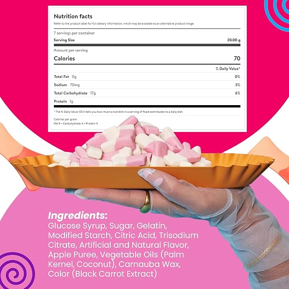 Smarties Squashies Foam Gummies Debut, 5 Ounce Peg Bag