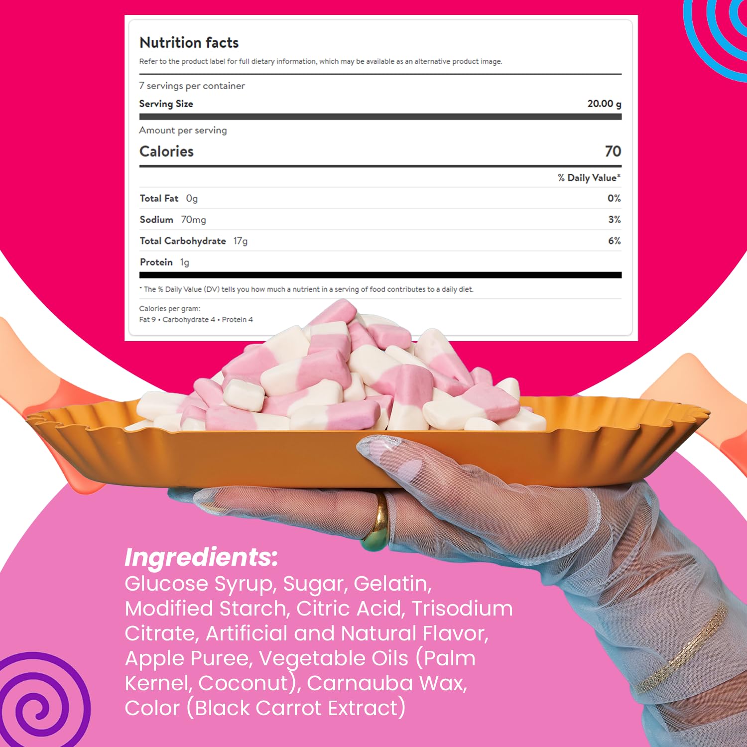 Smarties Squashies Foam Marshmallows Gummy Candies - Raspberry & Cream Flavored - Allergen Free, Peanut Free & Gluten Free Candy - Bulk Soft & Chewy Squashies Candies - 5 oz Bag (Pack of 12)