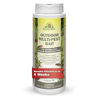 Neudorff Outdoor Multi-Pest Bait Kills Other Listed Insects 1 LB. | Slug & Bug Killer Remains Effective up to 4 Weeks Attracts and Kills Snails, Other Listed Insects for Organic Gardening