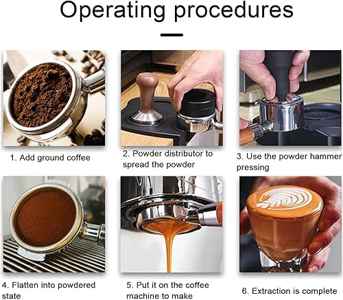 Miniatura 4 de Mokernali Portafiltro sin fondo de 2.008 in, compatible con ECP685/ECP680, 3 orejas, desmontable, plata/negro